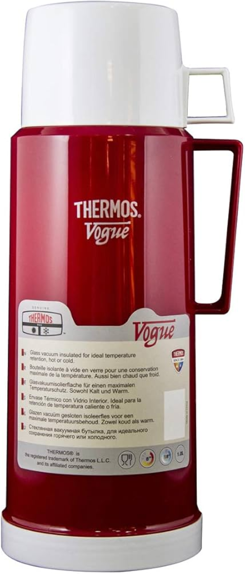 VOGUE THERMOS FLASK 30-100 1LT RED
